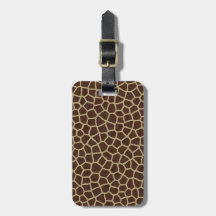 Travel Brown Beige Giraffe Animal Geometric Print