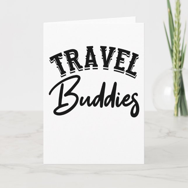 Travel Buddies Funny Group Vacation Matching Karte (Vorderseite)
