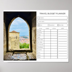 Travel Budget Planner, Digital Download Poster