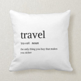 Travel Definition Throw Kissen