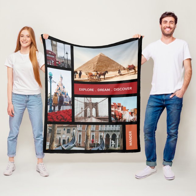 Travel Erinnerungen Foto Fleecedecke (Beispiel)