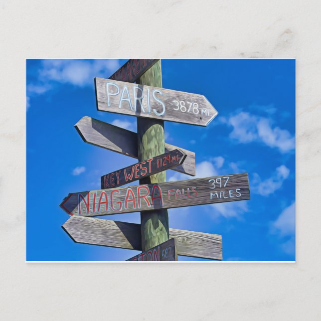 Travel Everywhere Postkarte (Vorderseite)