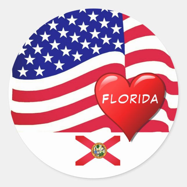Travel Florida Liebe Sticker (Vorderseite)