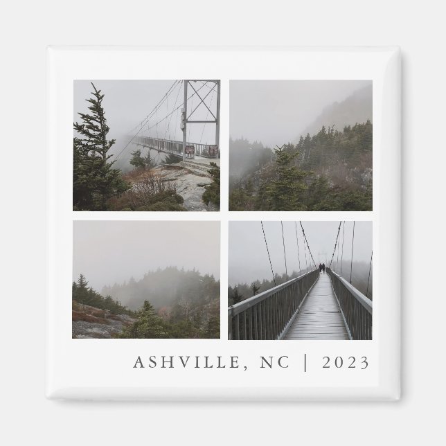 Travel Foto Collage Custom Vacation Keepake Magnet (Vorne)