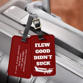 Travel Funny "Flew Good Sind zum Kotzen nicht" und Gepäckanhänger