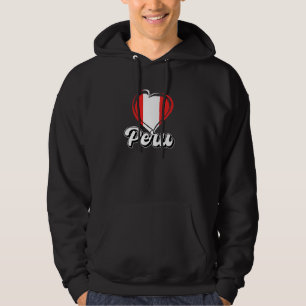 Travel Heritage Liebe Peruanische Flagge Peru Hoodie