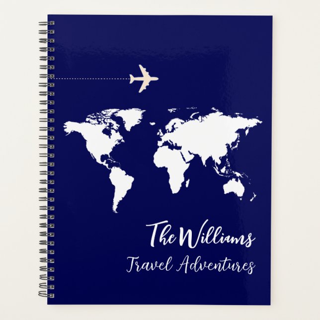 Travel International Navy Blue Planner Planer (Vorderseite)