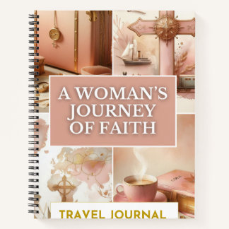Travel Journal - A Woman's Journey Of Faith - Pink Notizbuch