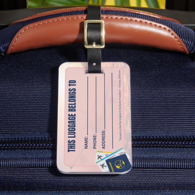 Travel Luggage Tags Gepäckanhänger (Vorderseite Insitu 2)