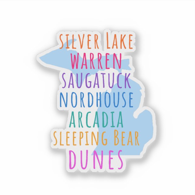 Travel Michigan Sand Dunes Theme Vinyl Sticker (Vorderseite)