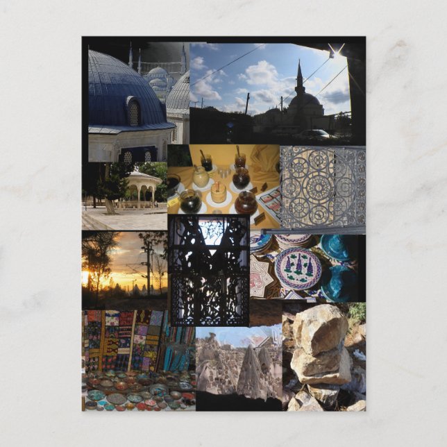Travel Montage Postkarte (Vorderseite)