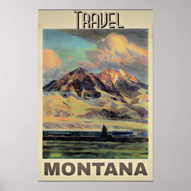 Travel Montana poster, Poster (Vorne)