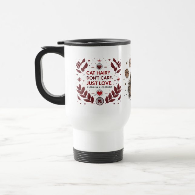 Travel Mug - Bold Red Cat Mama Pendlercup Reisebecher (Links)