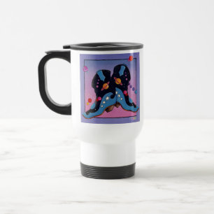 Travel Mug, Cup - Cowboy Boots in der Nacht Reisebecher
