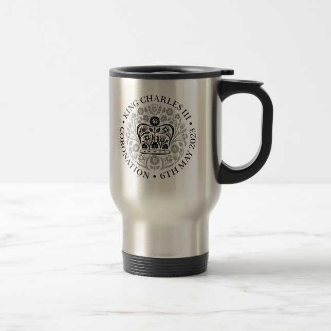 Travel Mug for 2023 Coronation - Black Reisebecher (Rechts)