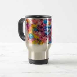 Travel Mug mit Blume Muster Reisebecher