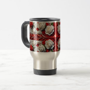 Travel Mug mit englischer Rose Design Reisebecher