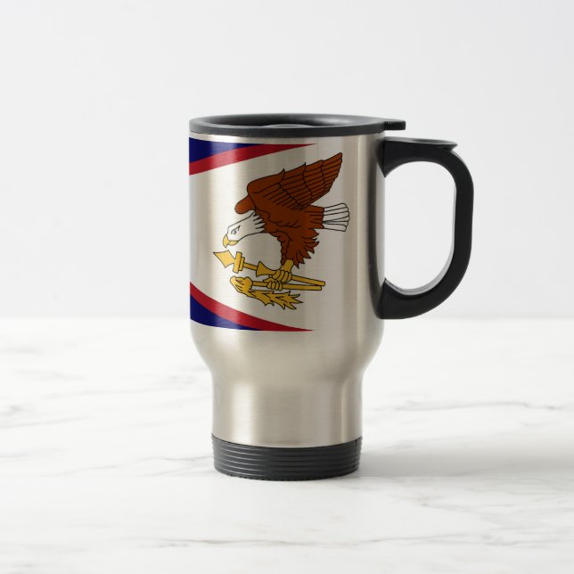 Travel Mug mit Flag American Samoa - USA Reisebecher (Rechts)