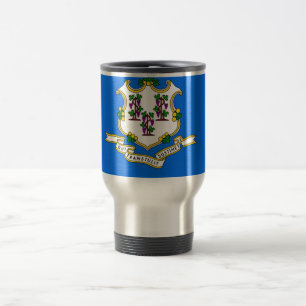 Travel Mug mit Flag Connecticut Staat - USA Reisebecher