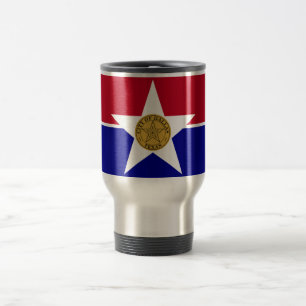 Travel Mug mit Flag Dallas, Texas, USA Reisebecher