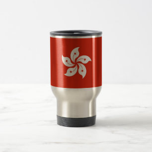 Travel Mug mit Flag Hongkong, China Reisebecher