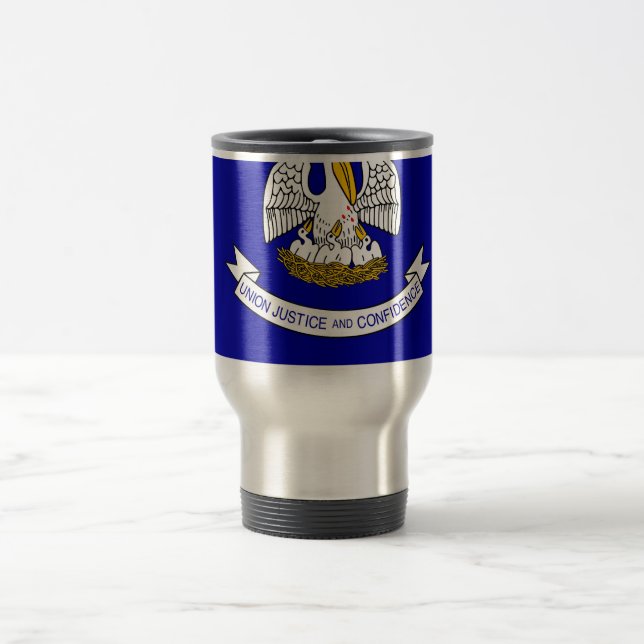 Travel Mug mit Flag Louisiana Staat - USA Reisebecher (Mittel)