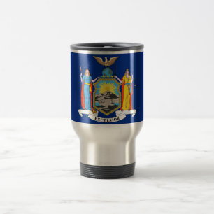 Travel Mug mit Flag New York Staat - USA Reisebecher