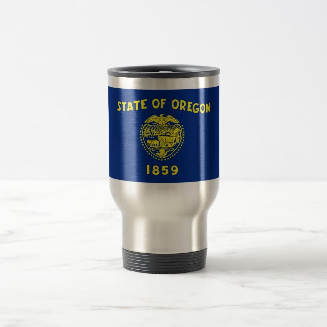 Travel Mug mit Flag Oregon Staat - USA Reisebecher (Mittel)