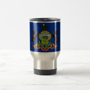 Travel Mug mit Flag Pennsylvania Staat - USA Reisebecher