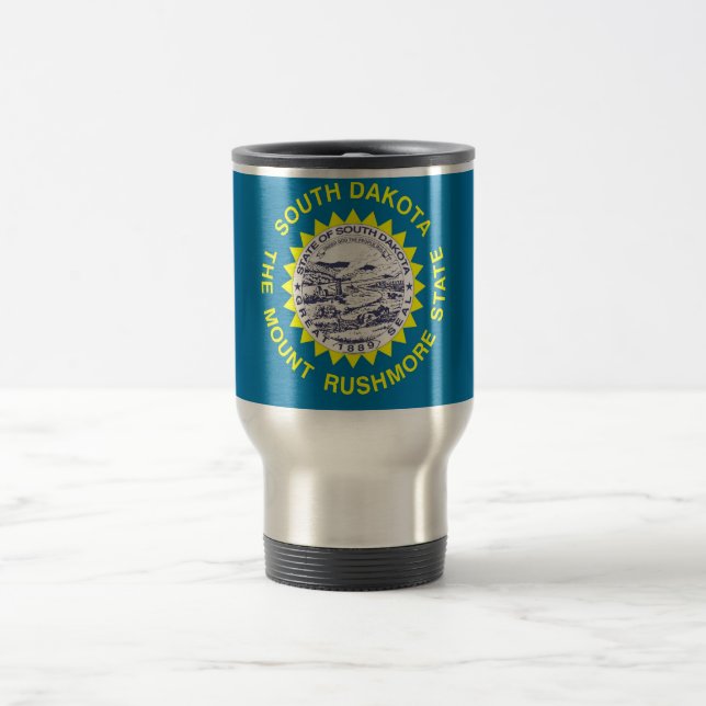 Travel Mug mit Flag South Dakota Staat - USA Reisebecher (Mittel)