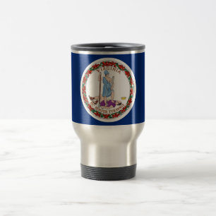 Travel Mug mit Flag Virginia Staat - USA Reisebecher