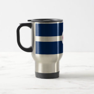 Travel Mug mit Flag von Indianapolis, USA Reisebecher
