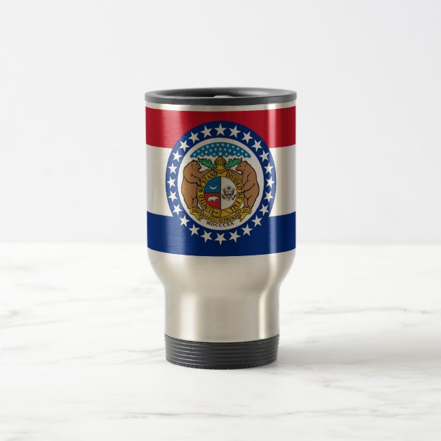 Travel Mug mit Flag von Missouri Staat - USA Reisebecher (Mittel)