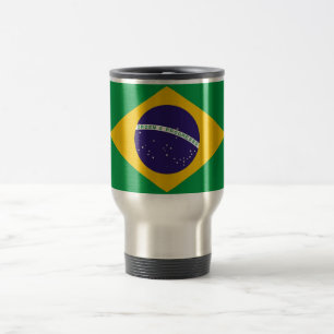 Travel Mug mit Flagge Brasiliens Reisebecher