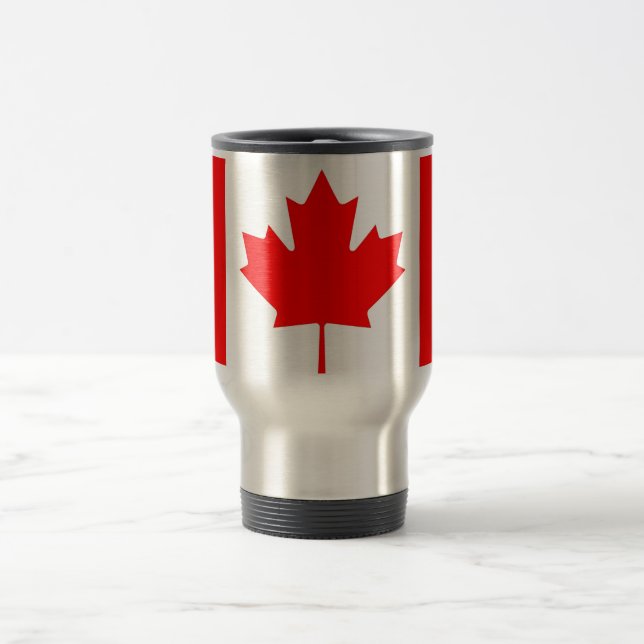 Travel Mug mit Flagge Kanadas Reisebecher (Mittel)