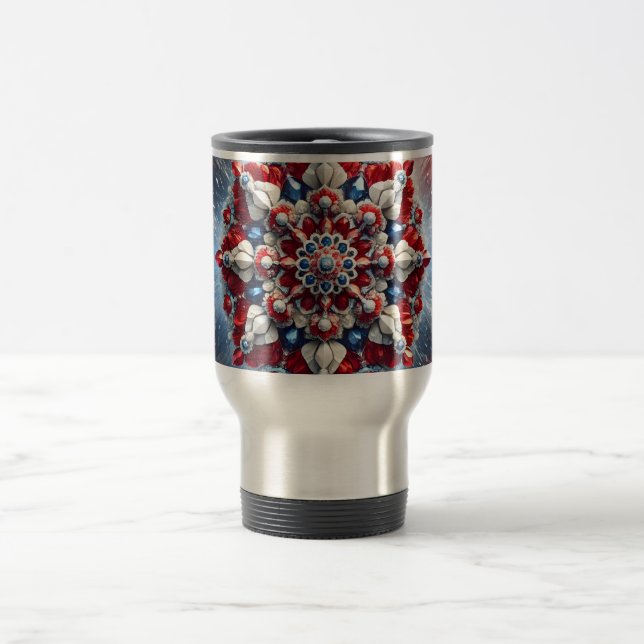Travel Mug mit Norwegenfarben Design Reisebecher (Mittel)