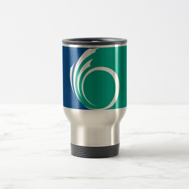 Travel Mug with Flag of Ottawa, Canada Reisebecher (Mittel)