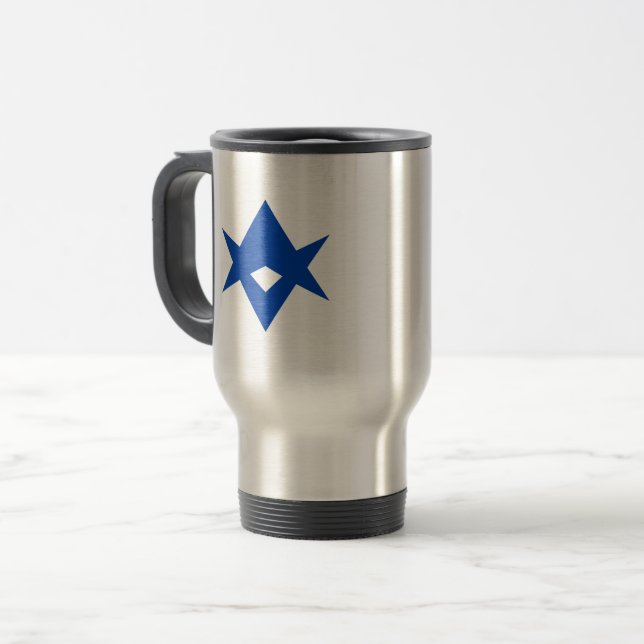 Travel Mug with Flag of Toyota City, Japan Reisebecher (Vorderseite Links)