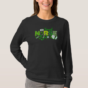 Travel Nurse St Patricks Day Liebe Stethoscope Rn. T-Shirt