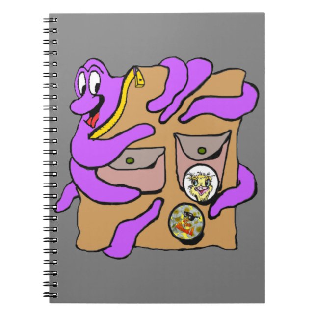 Travel Octopus Embracing Backpack Cust.Notebook Notizblock (Vorderseite)