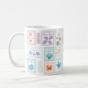 Travel Postage Briefmarke Kaffeetasse