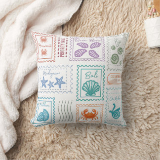Travel Postage Briefmarke Kissen