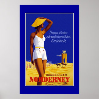 Travel Poster Vintag Nordseebad Norderney