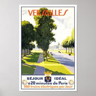 Travel Poster Vintag Versailles Paris Bahn