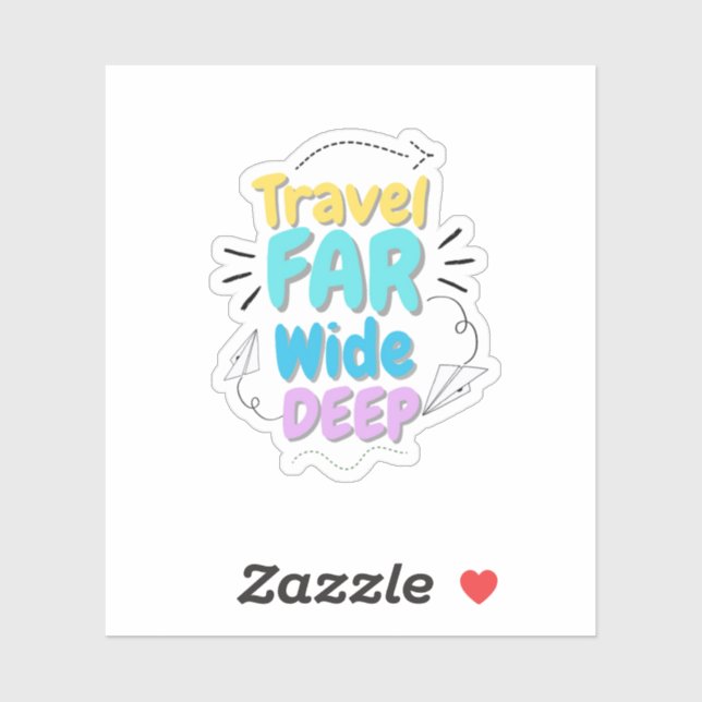 Travel Quote Sticker  (Blatt)
