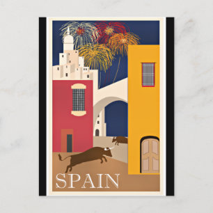Travel Spain, vintage travel, Postkarte