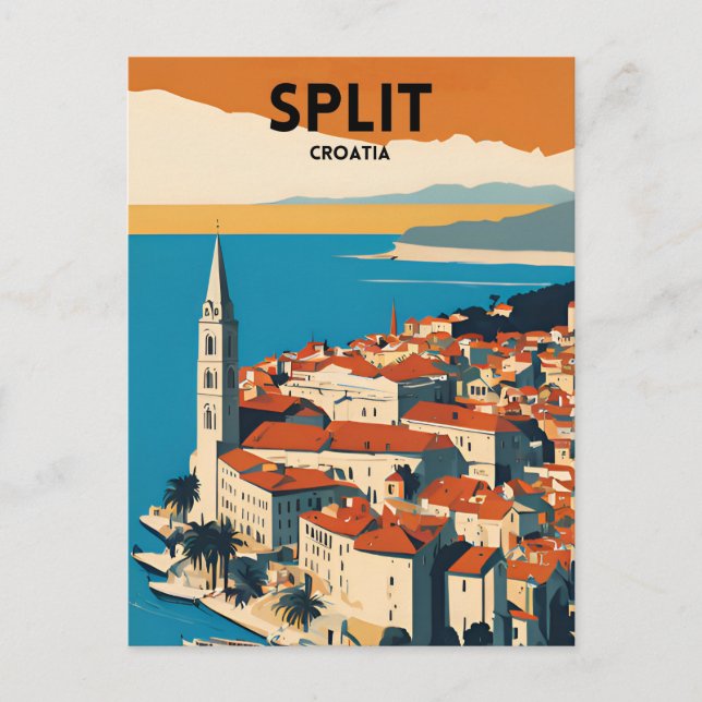 Travel Split Kroatien Postkarte (Vorderseite)