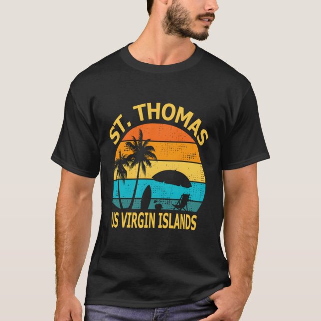 Travel St Thomas Us Jungfrau Islands Vacation Souv T-Shirt (Vorderseite)