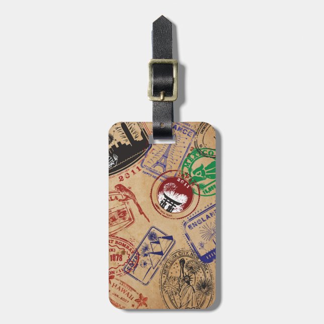 Travel Stamps Gepäckanhänger (Vorderseite vertikal)