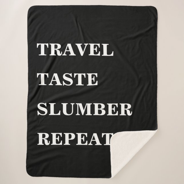 Travel Taste Slumber Wiederholung | Erstellen Sie  Sherpadecke (Vorderseite)